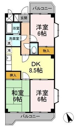 葛西駅 徒歩22分 3階の物件間取画像